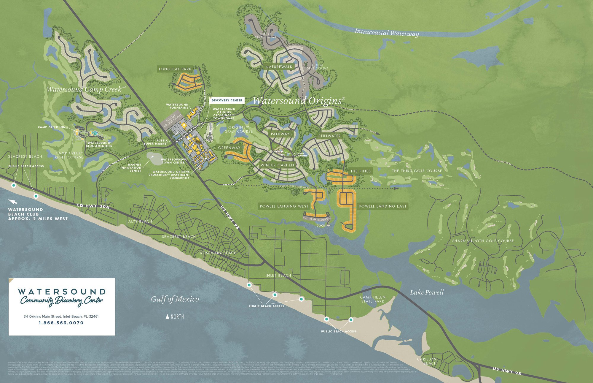 Community Maps - Watersound Origins - Beaches of South Walton